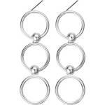 Silenti Jewelry Сребърни обеци "Троен Блясък