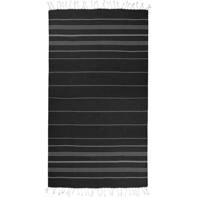 The One Towelling Ručník Hamam Sultan 100 x 180 cm COT48101998099 black white Černá bílá