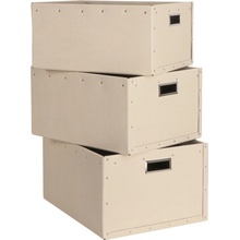 Bigso Box of Sweden úložný box 3 ks Ture béžová