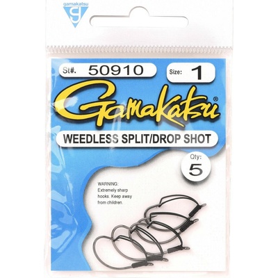 Gamakatsu Háčky Weedless Split Drop Shot 5ks, Vel. 1