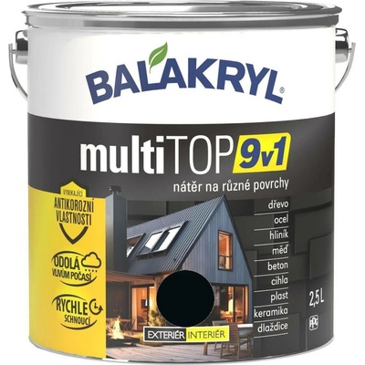 Balakryl MultiTOP 9v1 RAL 9005 černá 2,5 L