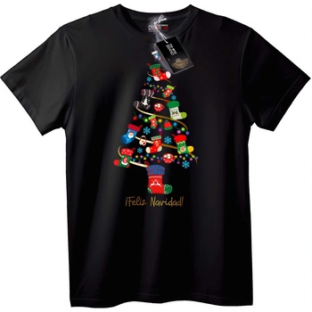 NOONEBRAND Тениска Коледни Чорапи - 2XL, White
