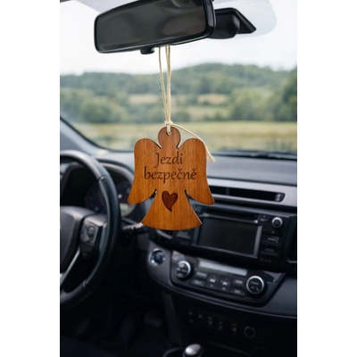 Woodrive Anděl „Jezdi bezpečně“ Jahoda 1ks