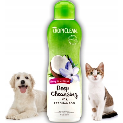 TropiClean hluboce čistící lesní plody a kokos 355 ml