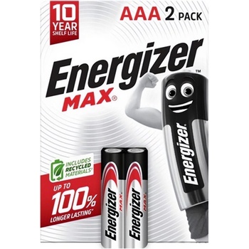 Energizer max батерия с дълъг живот aaa, алкална, 2бр. /пакет (e303325300)