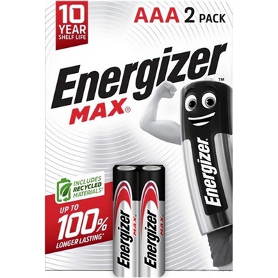 Energizer max батерия с дълъг живот aaa, алкална, 2бр. /пакет (e303325300)