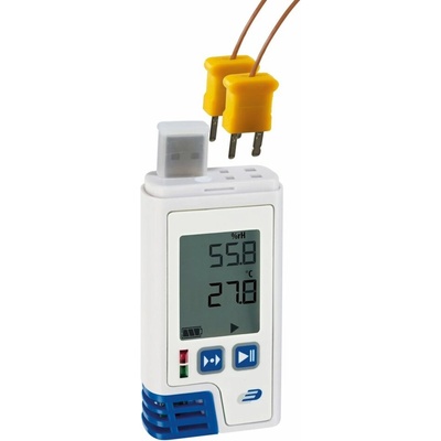 TFA 31.1061.02 LOG210 TC - USB Datalogger s displejem pro měření vnitřní teploty, vlhkosti + externí pomocí termočlánkových sond s PDF výstupem (TFA31.1061.02)
