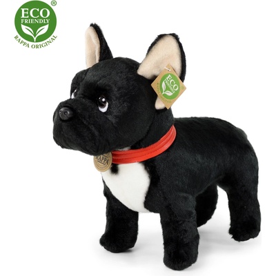 Rappa - Плюшено Куче Френски булдог, черен, стоящ, 30 см. , серия Еко приятели