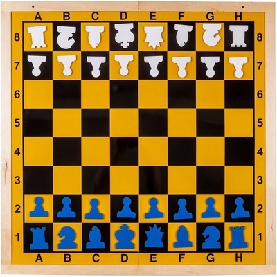 Demonštračná šachovnica 850x850 mm modrá/biela