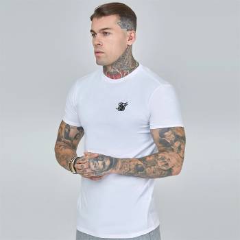 SikSilk Мъжка тениска SikSilk Essentials T-Shirt Mens - White