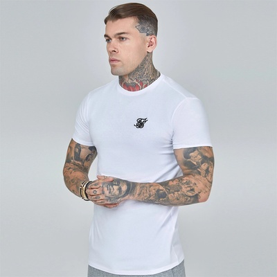 SikSilk Мъжка тениска SikSilk Essentials T-Shirt Mens - White