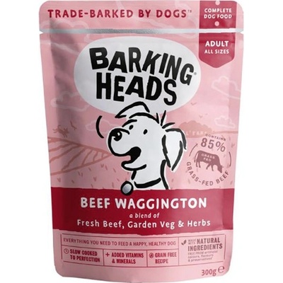 Barking Heads & Meowing Heads Говеждо Waggington БЕЗ ЗЪРНА 300 г