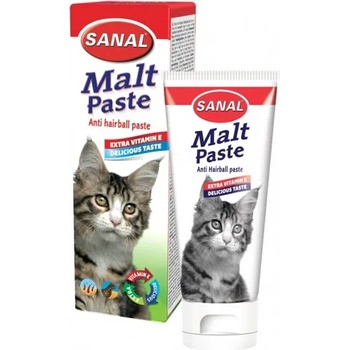 Sanal Малцова паста SANAL Cat Anti-Hairball - предотвратява образуването на космени топки, 100 гр, Холандия SV6010