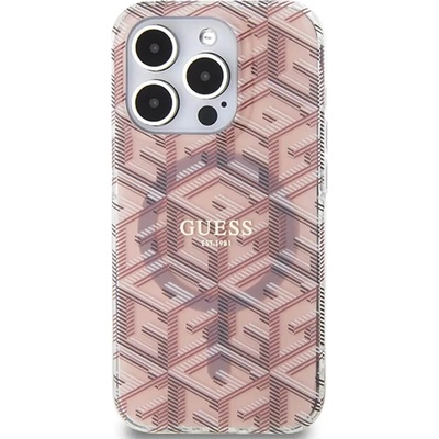 GUESS Magsafe Калъф за iPhone 15 Pro Max, GUESS IML GCube Hard Case, Прозрачен (GUHMP15XHGCUSTGP)