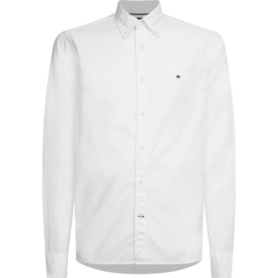 Tommy Hilfiger Риза с дълъг ръкав Tommy Hilfiger Core Flex Long Sleeve Poplin Shirt - White YBR