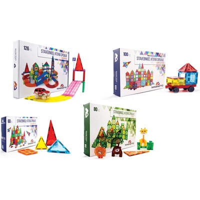MagnetiQ Magnetická stavebnice 322882 Jumbo Pack XXL 366 ks