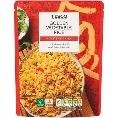 Tesco Předvařená ochucená rýže dlouhozrnná loupaná se zeleninovou směsí 250 g