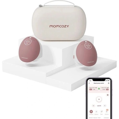 Momcozy Двойна електрическа помпа за кърма Momcozy Mobile Flow - M9, Hands-free, Cozy Red (762765367315)