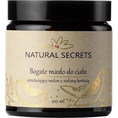Natural Secrets tělové máslo Svěží meloun se zeleným čajem 100 ml