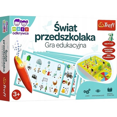 Trefl Malý objevitel Předškolákův svět + kouzelná tužka edukační společenská hra v krabici