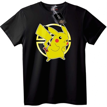 NOONEBRAND Тениска Pikachu Аниме - 4XL, Black