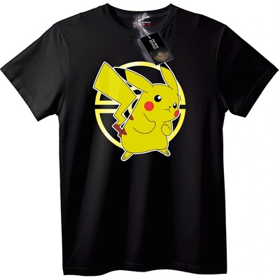 NOONEBRAND Тениска Pikachu Аниме - 4XL, Black