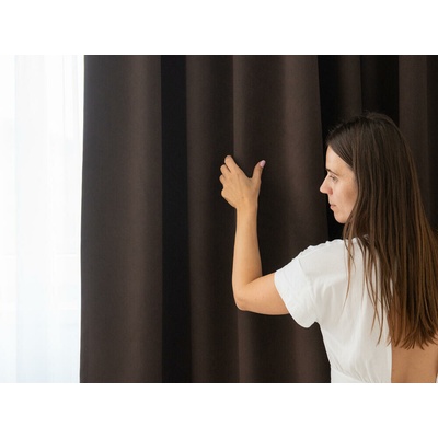 Škodák Zatemňovací záves Blackout - tmavohnedý - š. 140 cm