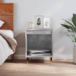 vidaXL Нощно шкафче бетонно сиво 40x35x50 см инженерно дърво (830708)