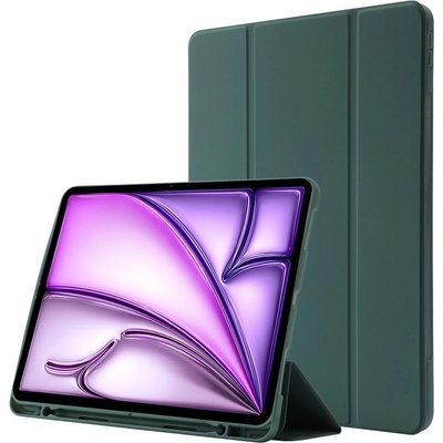 Protemio 76506 LEATHER Zaklápací kryt Apple iPad Air 13 2024 tmavozelený