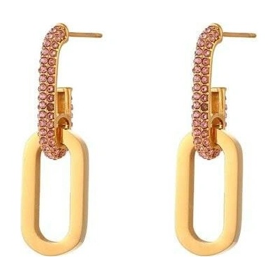Impress Jewelry Puzetové náušnice z chirurgické oceli Ashley Růžové 2310311518162867s2