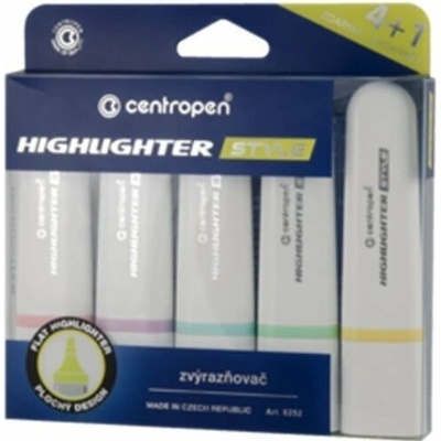 Centropen Zvýrazňovač 6252 style soft plochý
