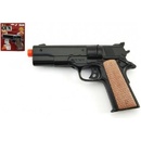 Dětské zbraně Teddies pistole na kapsle kov 16 cm 8 ran na kartě