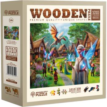 Wooden City Дървен пъзел Wooden City, 1010 части - Приказно селце (NB 0813-XL)