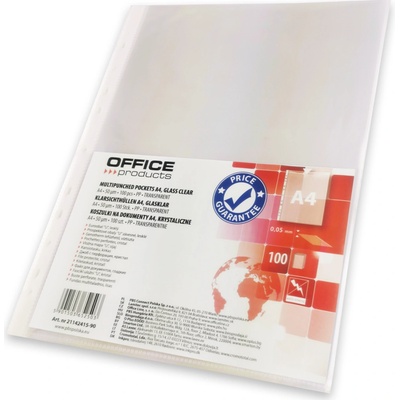 Euroobal Office Products A4 lesklý 50mic. bal. 100ks 241590 priehľadná