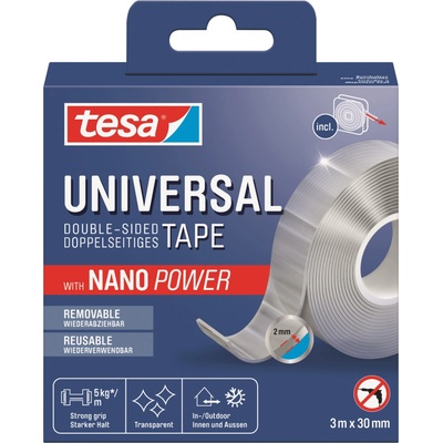 Tesa Nano Tape 55810-00000-00 Obojstranná lepiaca páska 3 m x 30 mm priehľadná 1 ks