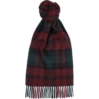 Klasická kašmírová šála s třásněmi Joshua Ellis Classic Brushed Cashmere Scarf Lindsey Tartan Green
