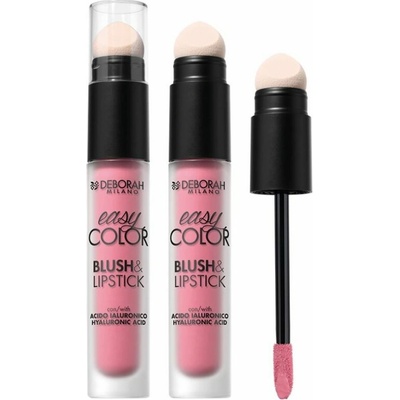 Deborah Milano tekutá tvářenka a rtěnka 2v1 Easy Color 02 Cold Rose 4,5 g
