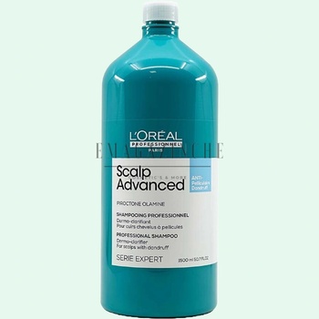 L'Oréal L’Oréal Professionnel Подхранващ шампоан против пърхот за мазна коса 1500 мл. Serie Expert Scalp Advanced Anti-Dandruff Shampoo (093474637109424)