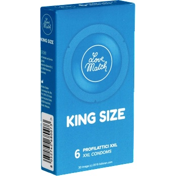 ostatní Love Match Single: King Size, 6 extra large condoms