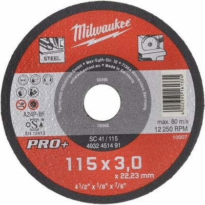 Milwaukee Rezný kotúč 115 x 3 mm 4932451491