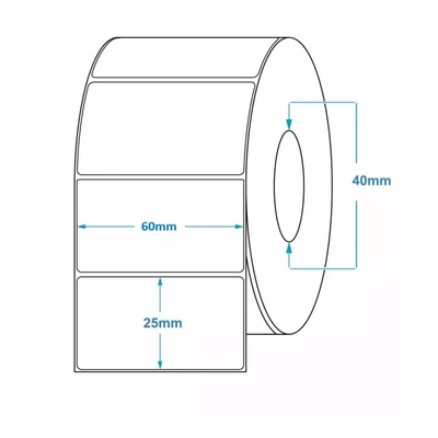 Value Етикет от хартия на ролка 60x25 mm 2500 броя/ролка