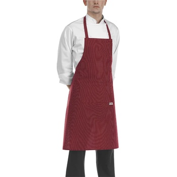 Egochef Червена раирана предна престилка Его Шеф (6103 055c)