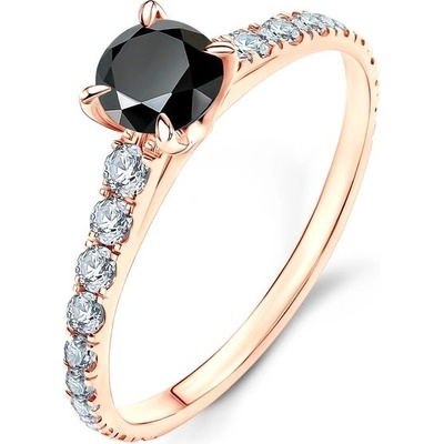 Savicki Zásnubný prsteň Share Your Love ružové zlato čierny diamant SYL P5 CZD D R