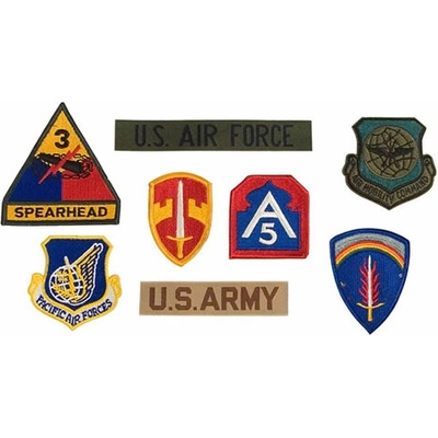 ROTHCO Nášivky MILITARY rôzne druhy 500ks