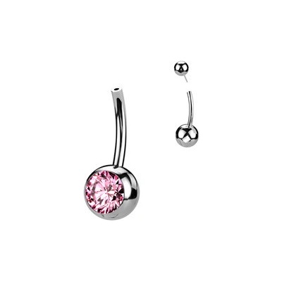 Šperky4U Push In piercingu do pupíku titan TIT1272-P