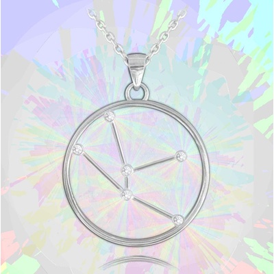 MINET Stříbrný Stars Býk Czech Crystal JMAS9505SN45