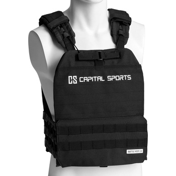 Capital Sports Battlevest 2.0, жилетка с тежести, 2 х 4, 0 кг тегло, черна (FIT20-BV 17.5lbsBK) (FIT20-BV 17.5lbsBK)