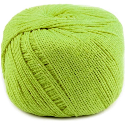 Bavlněná příze macrame Ø2-2,5 mm rozčesávací, střední, 7 zelená sv.