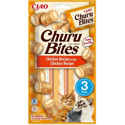 Churu Cat Bites Chicken wraps&Chicken Purée 3 x 10 g