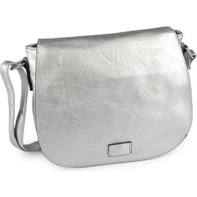 Kabelka crossbody 26x23 cm 14 stříbrná
